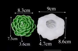 Molde silicona suculenta mediana